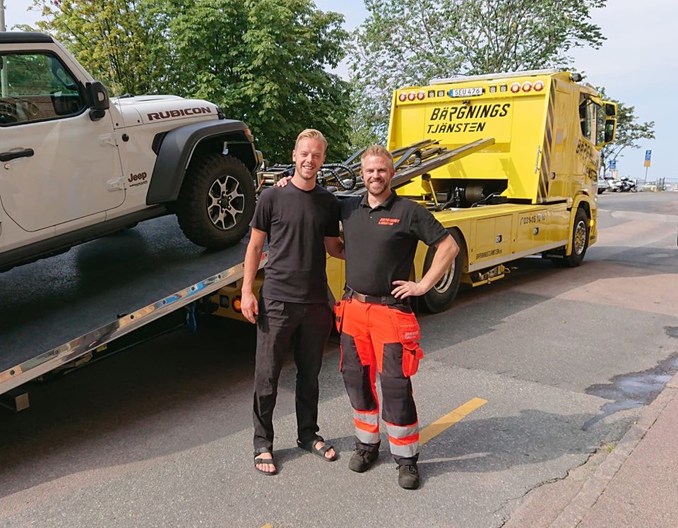 Kund får hjälp med transport av Bärgningstjänsten